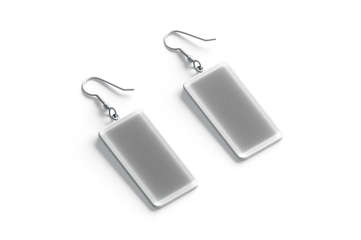 Rectangular Earring Jewelry 3D Model, an Object 3D Model by rebrandy (Photo 8 of 9)