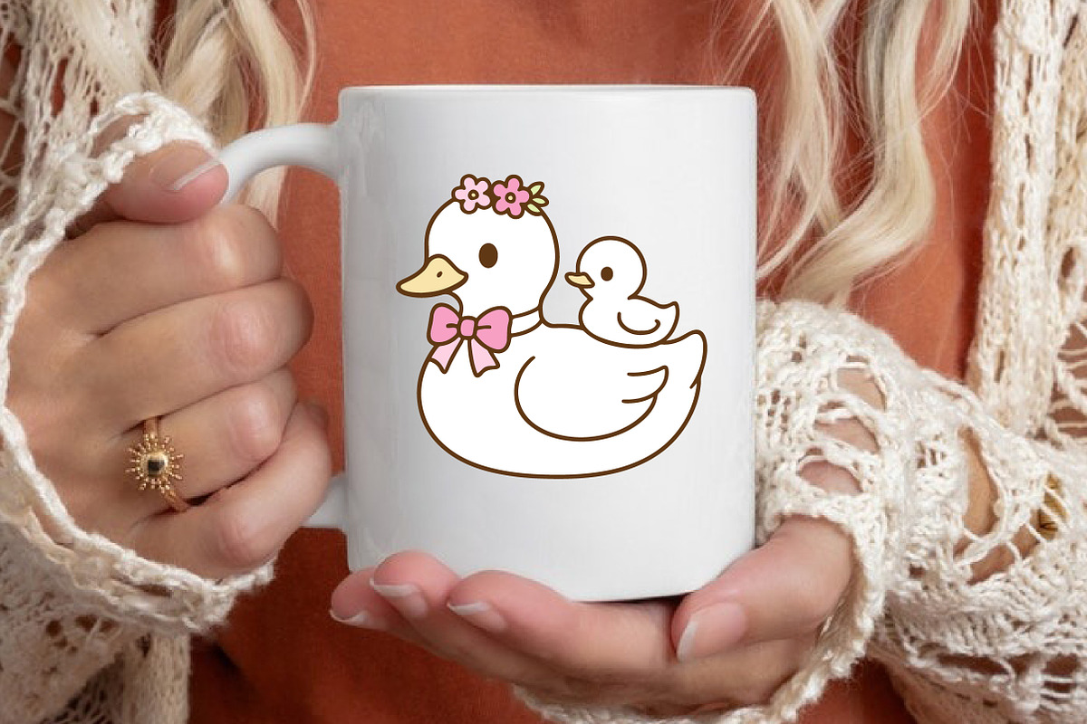 Cute Mama Duck SVG, an Object Graphic by Creative Art (Photo 4 of 6)