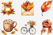 Watercolor Autumn Clipart Bundle, an Illustration by Black Bird Studio (Thumbnail 4 of 6)