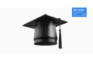 Stylish black graduation cap, an Education Illustration by ZinetroN