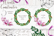 Pink Magnolia Watercolor Collection, a Decorative Illustration by AnitaPol (Thumbnail 7 of 14)