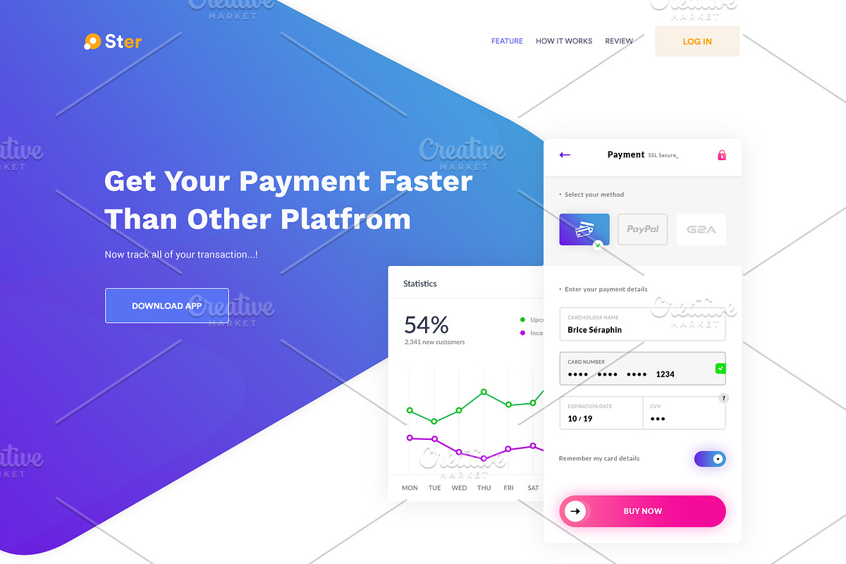 Ster- Landing Page Template, a Landing Page Template by Sujun Baidyaa (Photo 3 of 3)