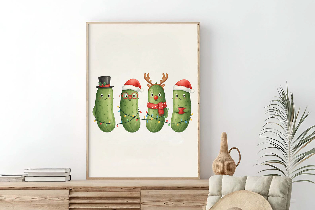 Christmas Pickle,Funny Christmas PNG, an Illustration by SinaCreation (Photo 7 of 7)