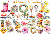 Hand-drawn Summer Sublimation, an Illustration by DreamCafeArt (Thumbnail 1 of 6)