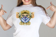 Monkey portraits, an Animal Illustration by Watercolor fantasy (Thumbnail 4 of 9)
