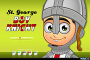 St. George Boy Knight Character, an Illustration by DesignWolf (Thumbnail 1 of 2)