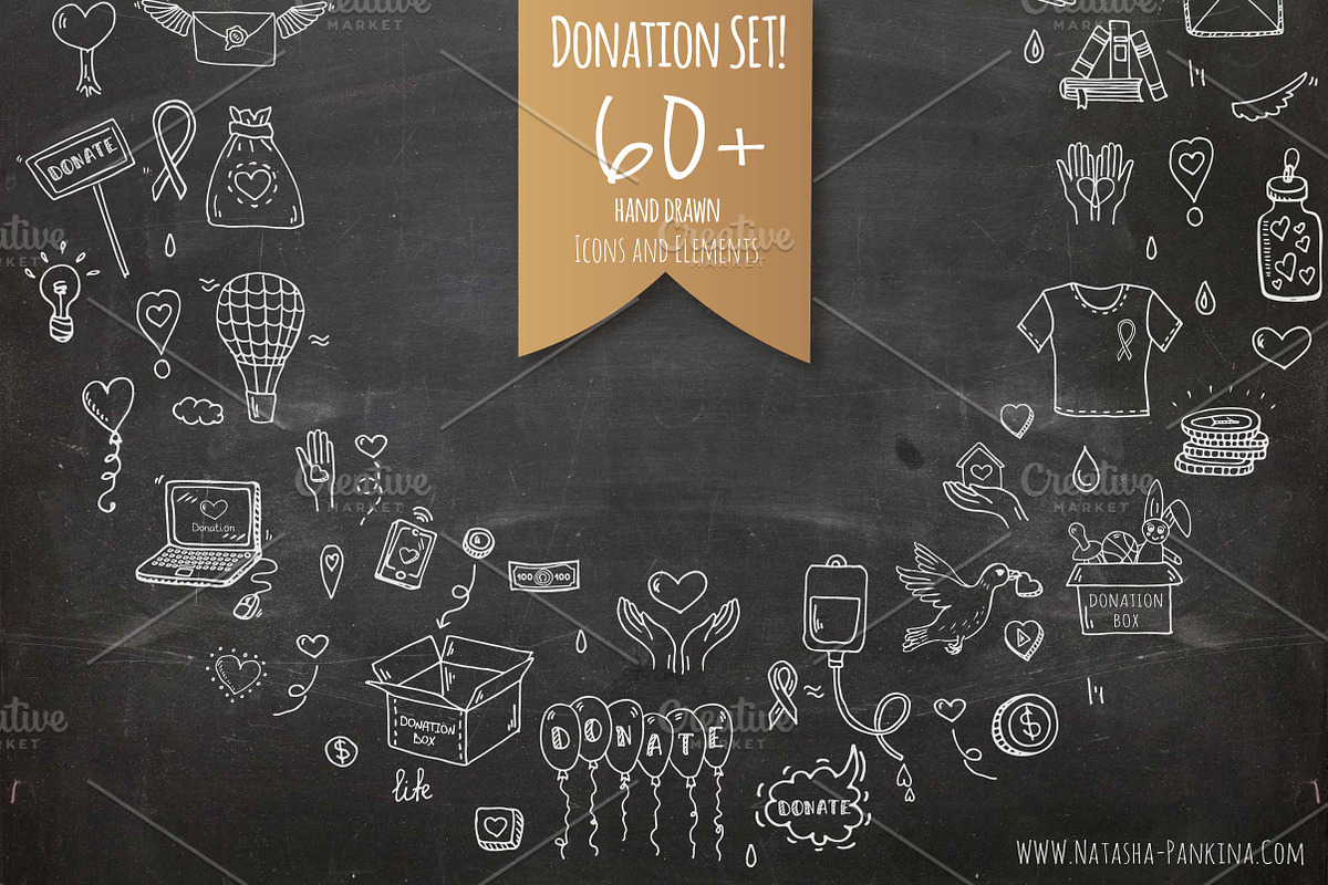 63 Donation hand drawn icons!, an Outline Icon by Natasha-Pankina.com (Photo 3 of 4)