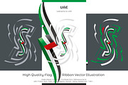 UAE flag ribbon vector, a Templates & Theme by Simbos (Thumbnail 2 of 9)