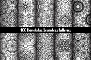 100 Mandalas Seamless Patterns, a Pattern Graphic by Elinorka (Thumbnail 12 of 23)
