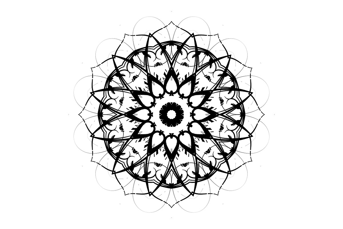 Black White Mandala Illustration Set, a Decorative Illustration by NJ Himel (Photo 59 of 101)