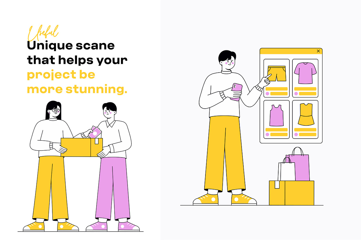 Shopping Illustration Pack, a Technology Illustration by orenjidesign (Photo 2 of 8)