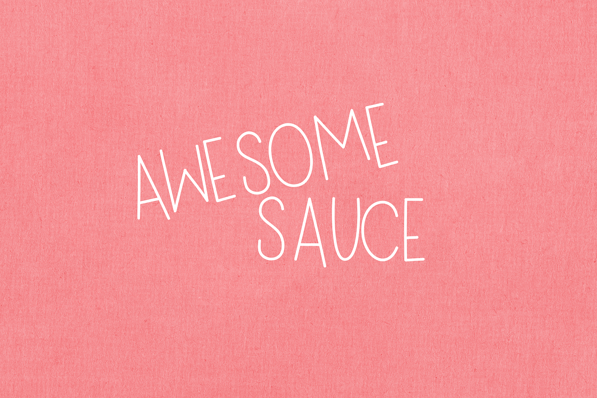 Awesome Sauce Cute Handwritten Font, a Sans Serif Font by Miss Kate (Photo 4 of 4)