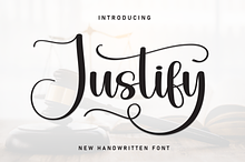Justify | Script Font