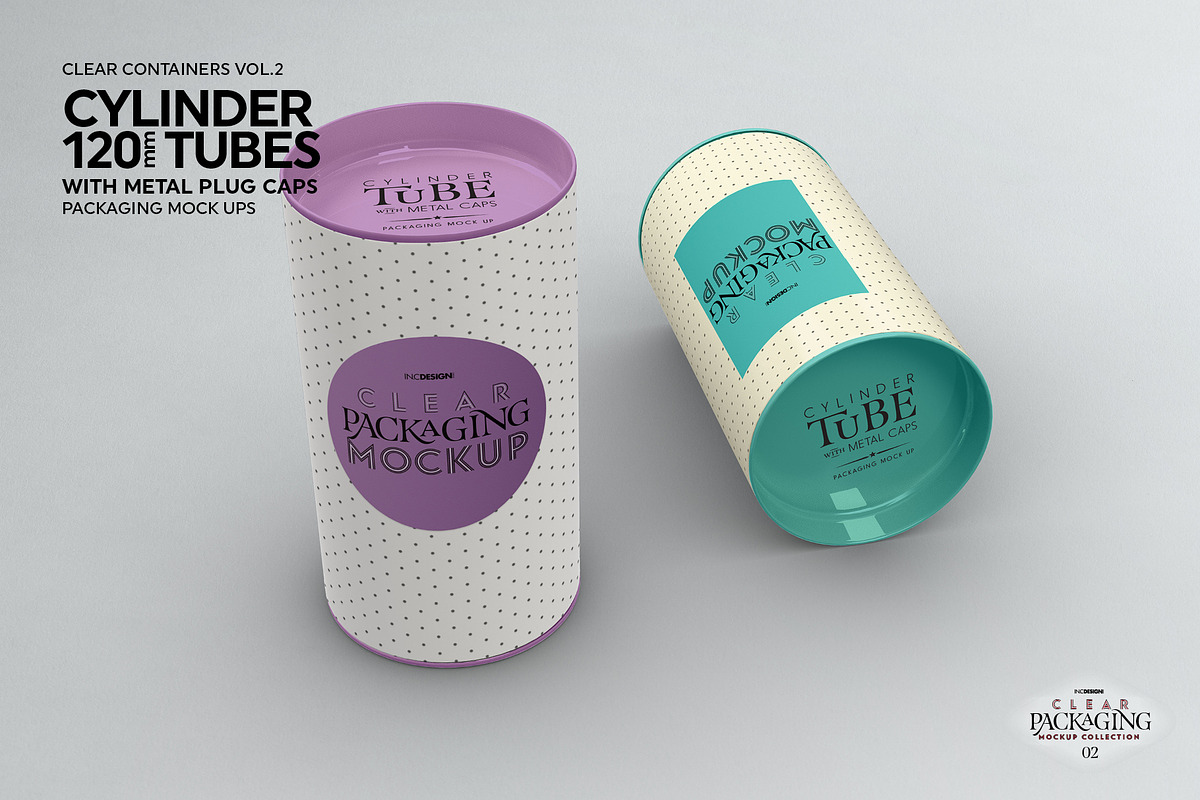 Clear/Opaque Tube Packaging Mockup, a Cups & Container Mockup by INCDesign (Photo 6 of 10)