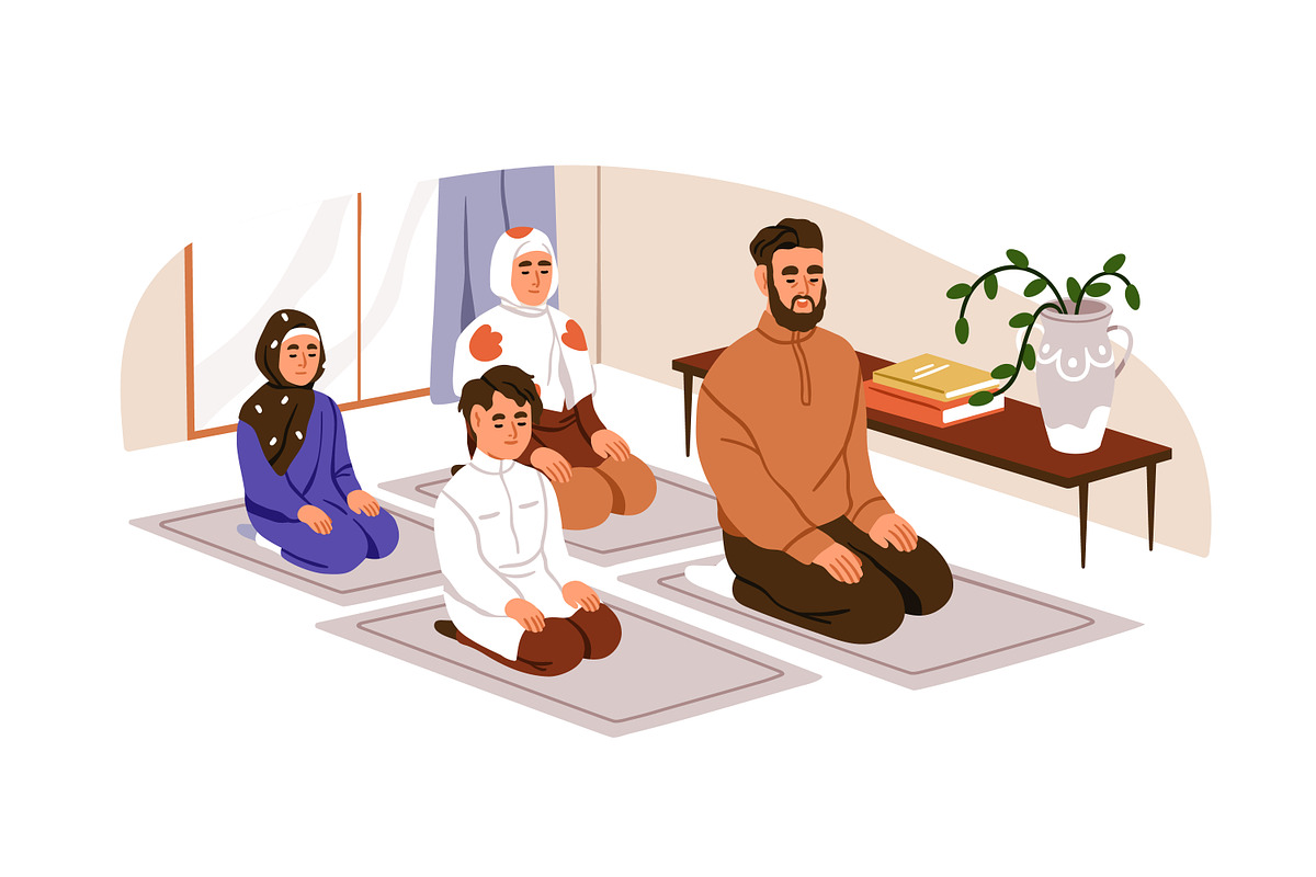 Religious people praying set, a Person Illustration by Good Studio (Photo 4 of 7)