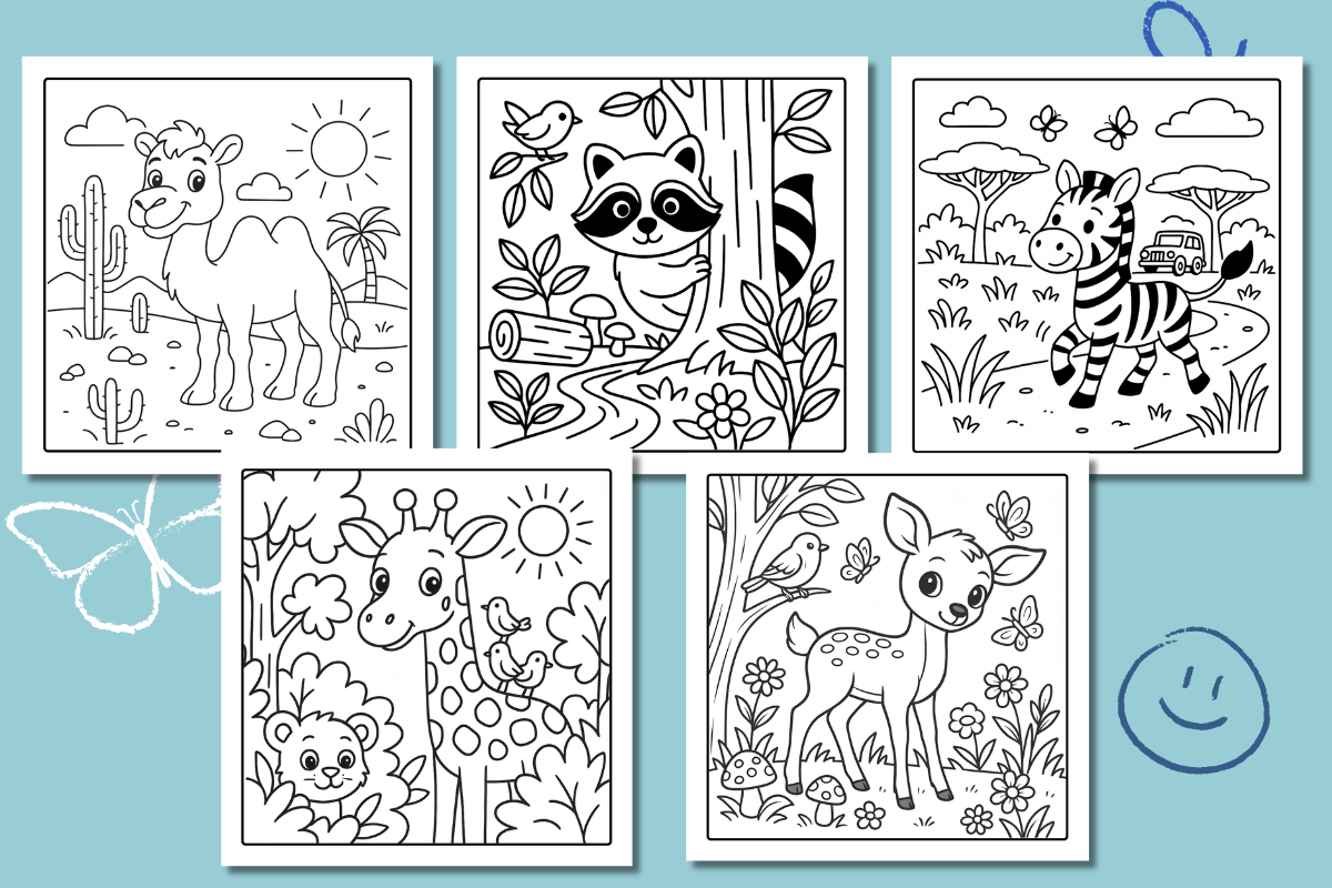 Animal Coloring pages – 31 PNG, an Animal Illustration by Smillyy Threads (Photo 7 of 9)