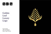 Golden Leaf Luxury Logo, a Branding & Logo Template by Luxury Logos (Thumbnail 1 of 4)