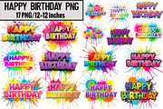 Happy Birthday Png, an Illustration by Design Market (Thumbnail 1 of 8)