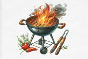 Summer BBQ Party Sublimation Clipart, an Illustration by Designking (Thumbnail 2 of 4)