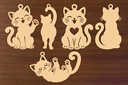 Cute Funny Cat Keychain SVG File, an Object Graphic by Libby Wishes (Thumbnail 2 of 3)