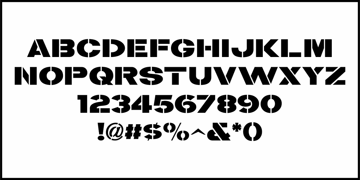 Broadcast Stencil JNL, a Serif Font by Jeff Levine Fonts (Photo 3 of 5)