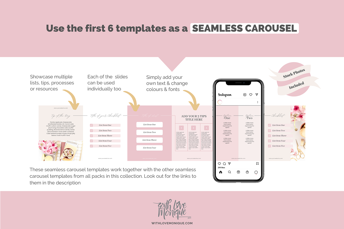 30 Instagram Post Tips Templates, a Social Media Template by With Love Monique (Photo 4 of 9)