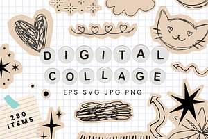Scrapbook Doodles & Collage Elements
