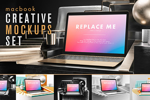 Macbook Creative Mockups Set