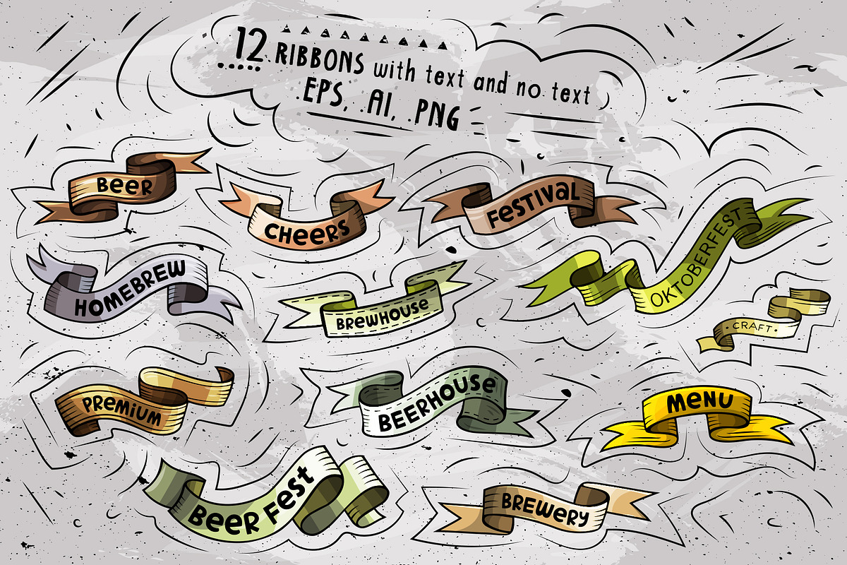 Beer Fest Cartoon Doodle Big Pack, an Object Graphic by BALABOLKA (Photo 5 of 9)
