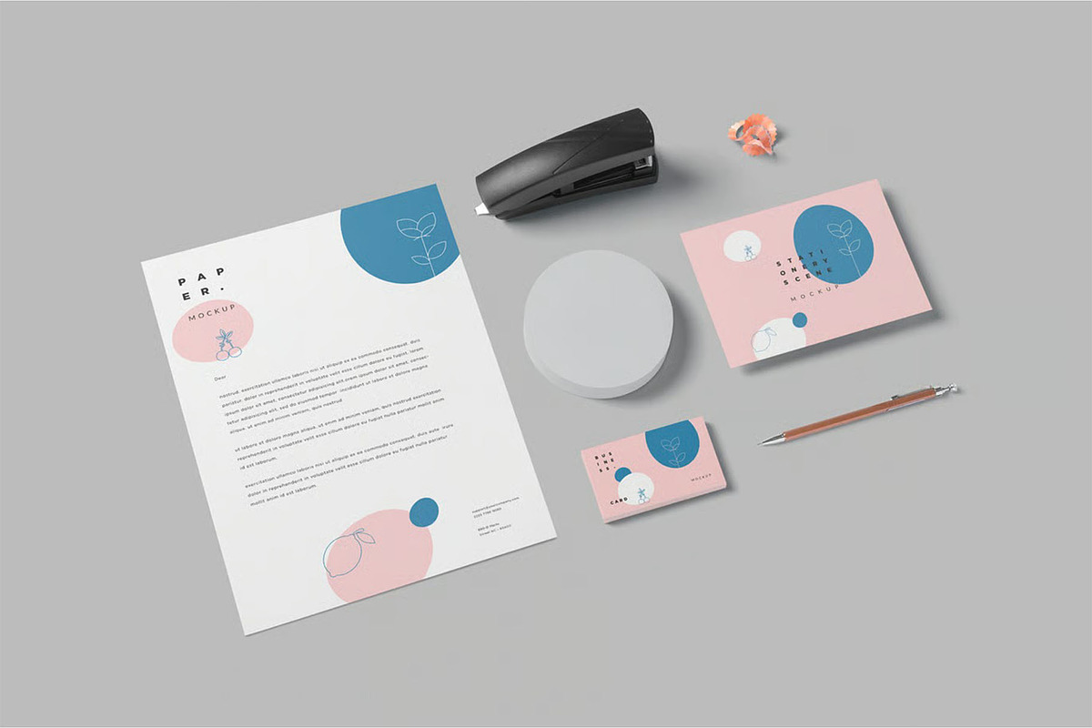 Premium Quality Stationery Mockup, an Advertising Mockup by megostudi0 (Photo 6 of 6)
