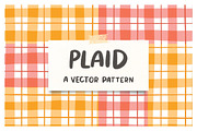 Plaid Repeat Vector Pattern 2 colors, a Pattern Graphic by K McCormack Designs (Thumbnail 1 of 5)