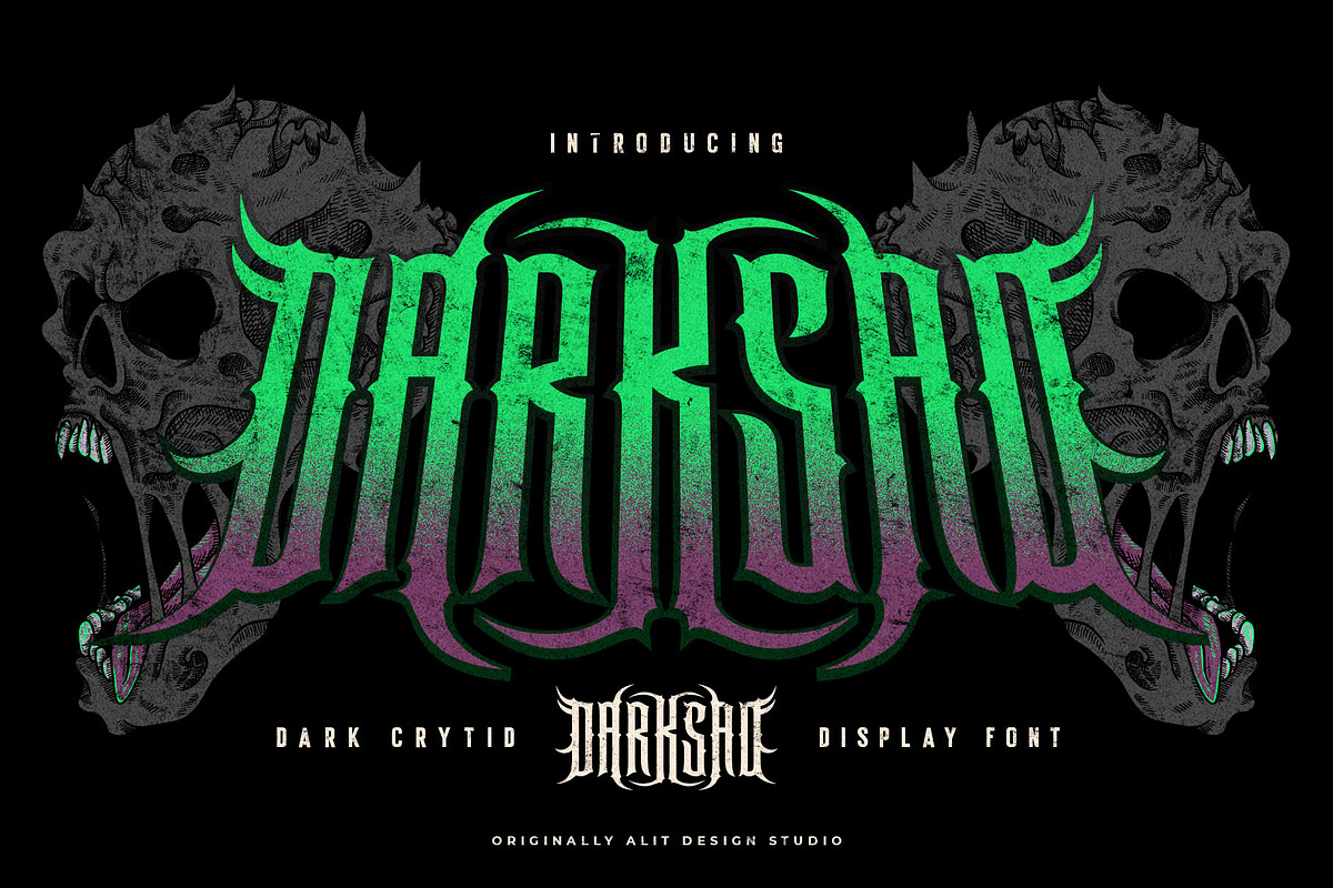 Darksad Typeface, a Blackletter Font by alit design (Photo 1 of 20)