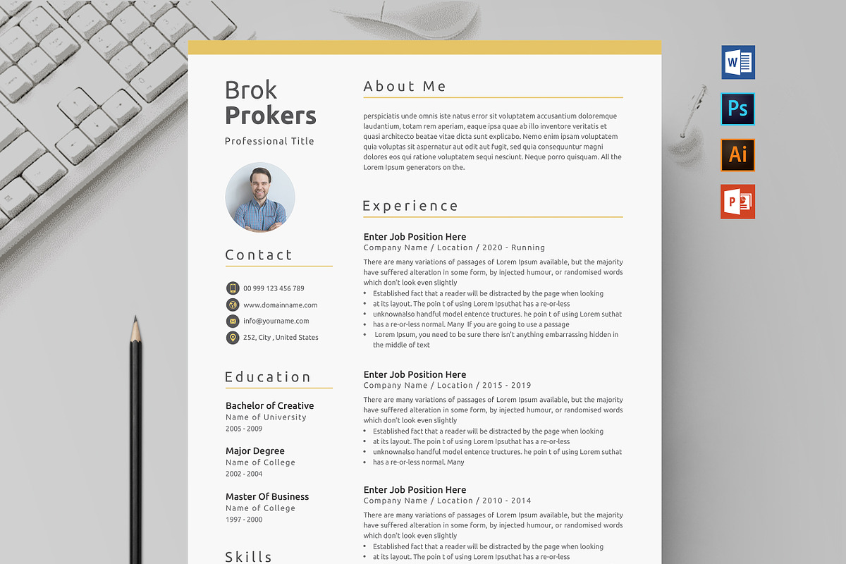 Resume, a Resume Template by Creatune (Photo 1 of 3)