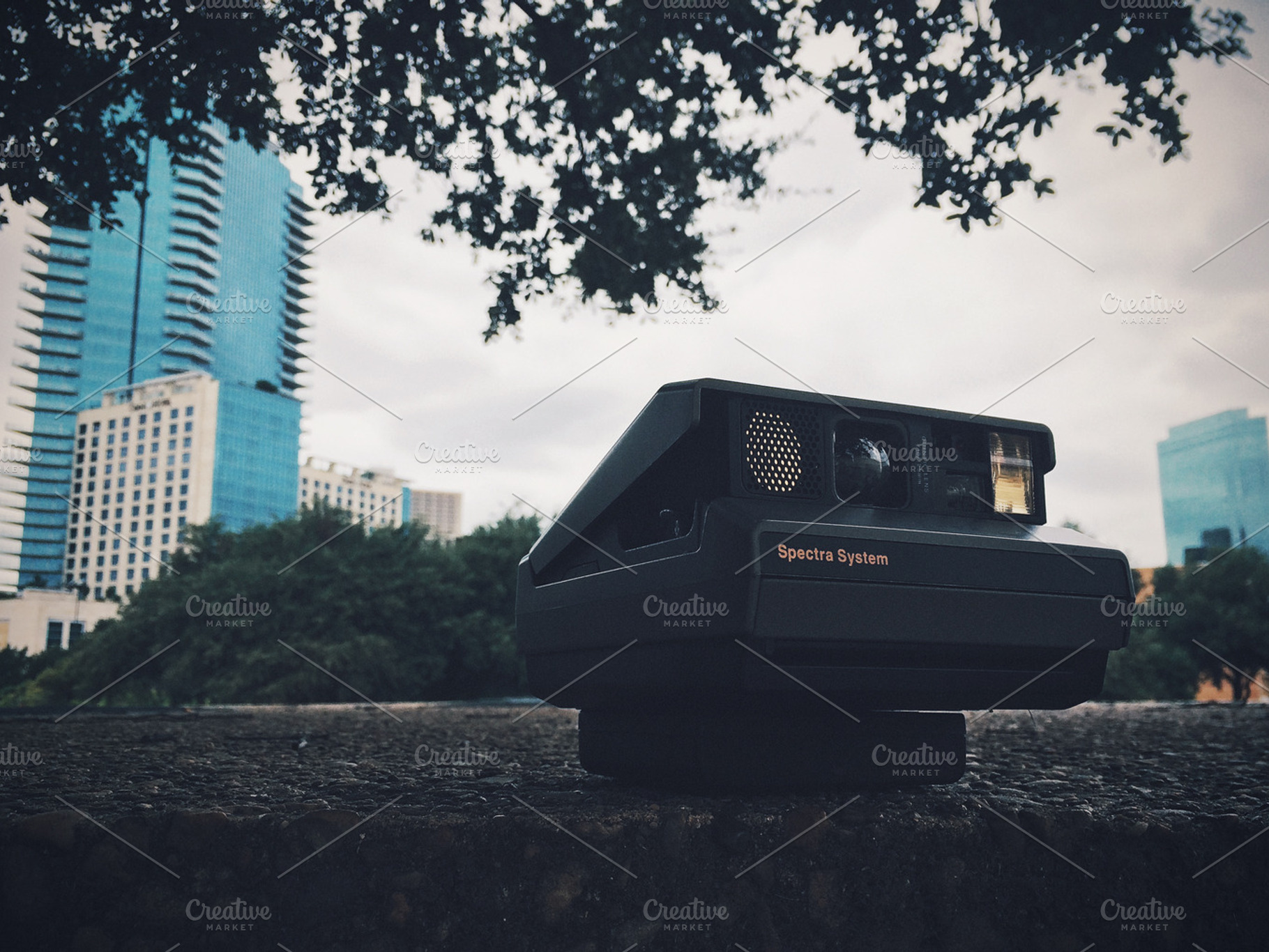 Polaroid camera stock photo containing polaroid and spectra