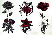 Dark Moody Gothic Flower, an Illustration by CreationArt (Thumbnail 4 of 4)