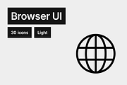 Browser UI Light - 30 icons, an Outline Icon by Pictomate (Thumbnail 1 of 7)