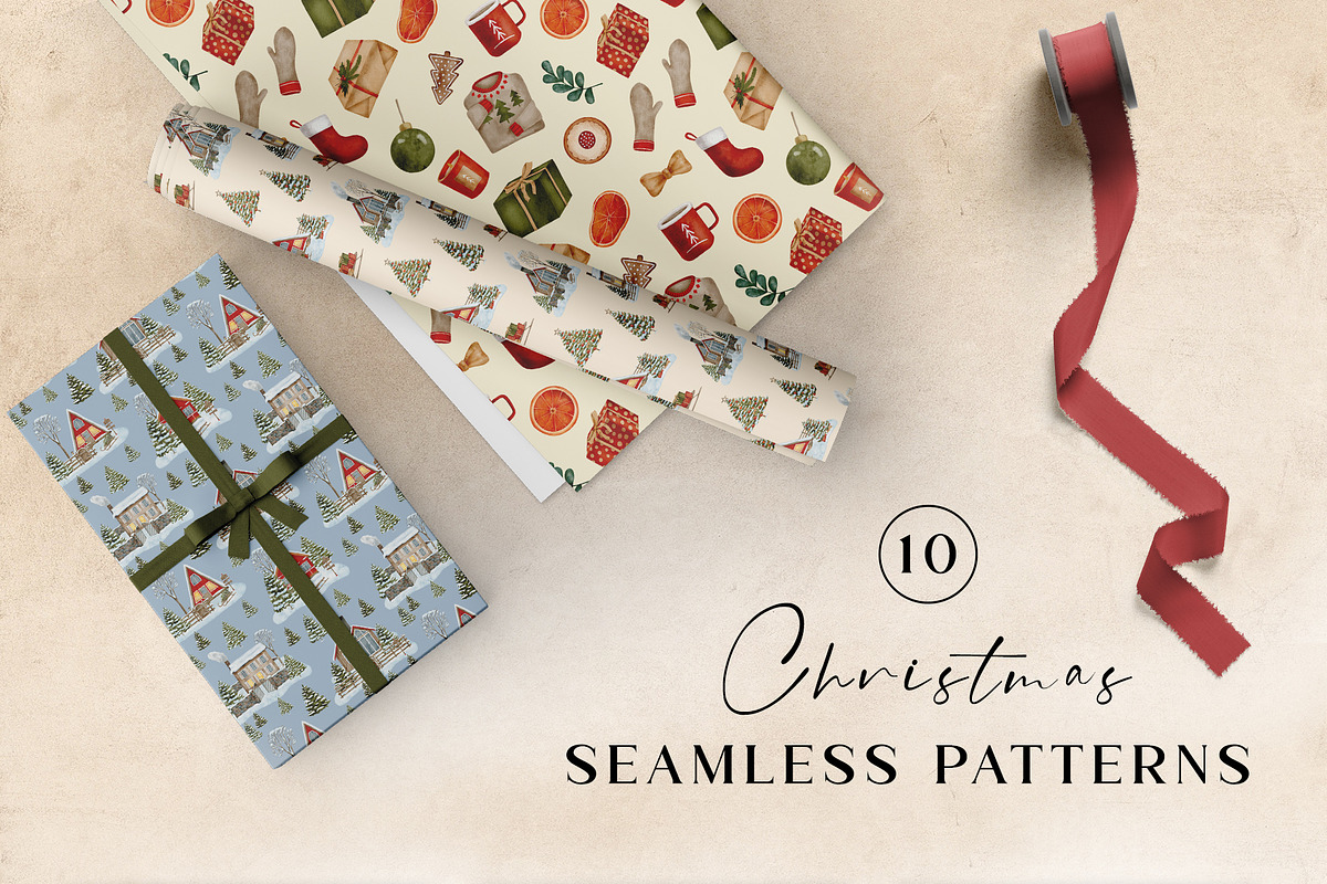 Christmas in Countryside Collection, a Decorative Illustration by Olya Haifisch (Photo 5 of 10)