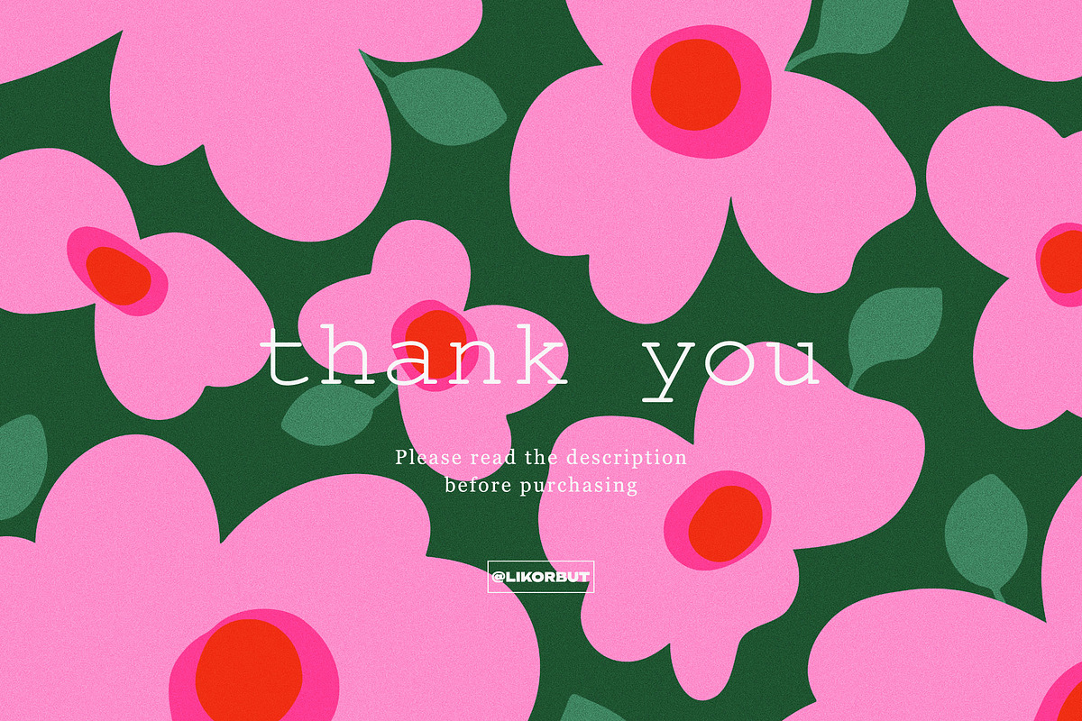 Bold Modern Abstract Floral Pattern, a Pattern Graphic by likorbut (Photo 10 of 11)