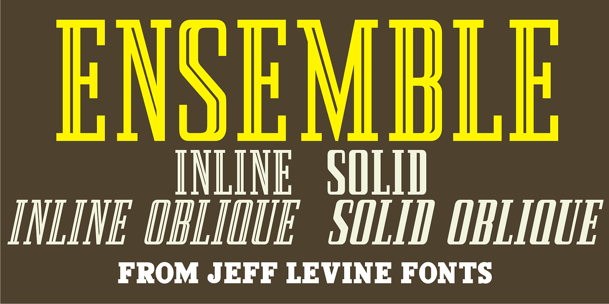 Ensemble JNL, a Slab Serif Font by Jeff Levine Fonts