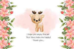 Winter Holidays Watercolor Clipart