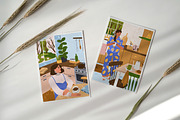 People in cozy home kitchen cards, a Person Illustration by Good Studio (Thumbnail 5 of 5)