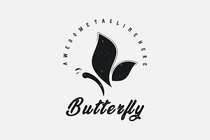 Vector Logo Illustration Butterfly