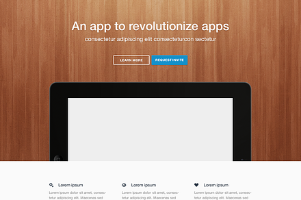 Tablet App Landing (iOS & Android)