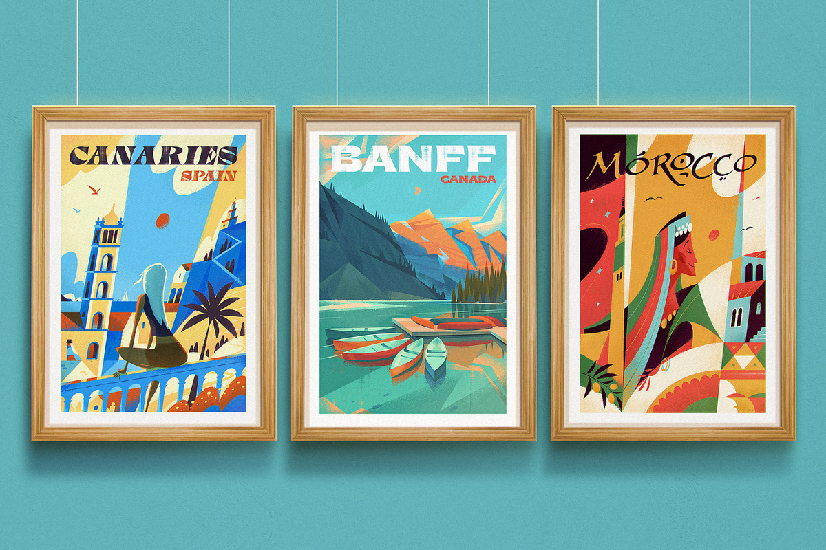 Travel posters. Part 6., an Illustration by Red Monkey (Photo 7 of 13)