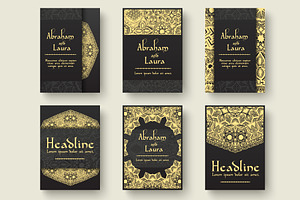 Luxury Art Cards Set - Vector