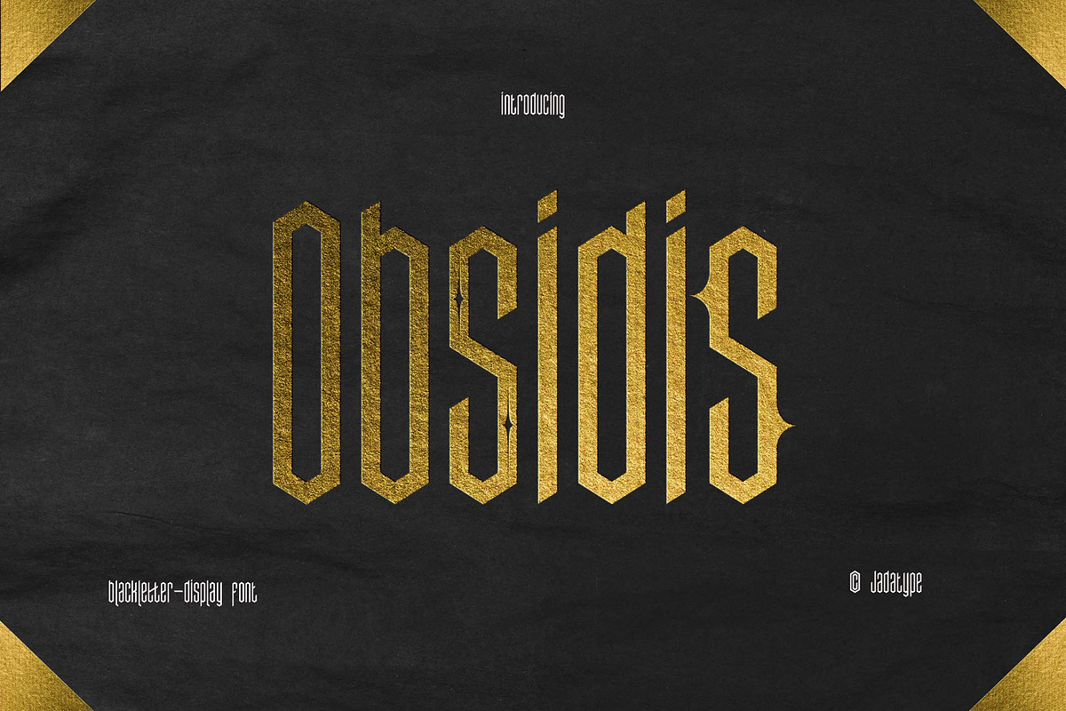 Obsidis Font | Simple Blackletter, a Blackletter Font by Jadatype.id (Photo 1 of 8)