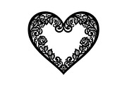 Floral Heart Frame Silhouette Pack, an Illustration by Artivon (Thumbnail 42 of 49)