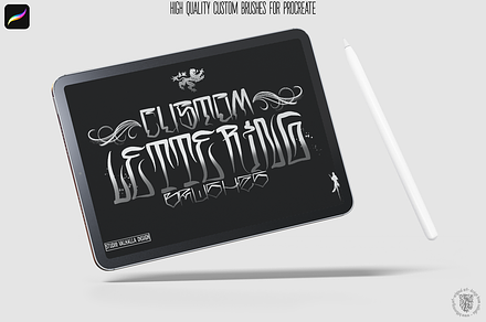 Custom lettering brushes