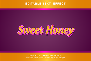 Sweet Honey Text Effect Editable