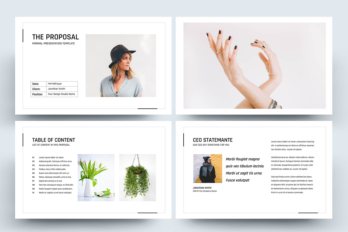 Minimal Proposal PowerPoint Template, a Presentation Template by SmmrDesign (Photo 3 of 8)